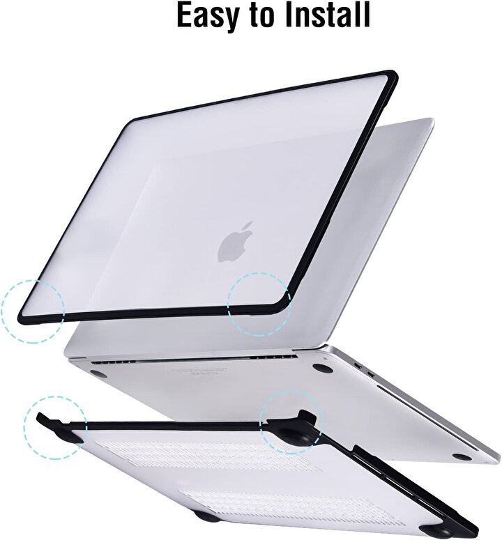 Piili Macbook Pro 13 M2 Mat Hardshell - Şeffaf 6944629149013