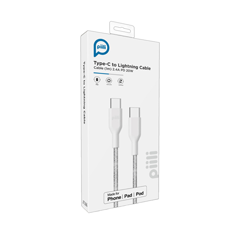 Piili  60 W Type-C to Type-C Cable 1m. - Siyah 6944629159173