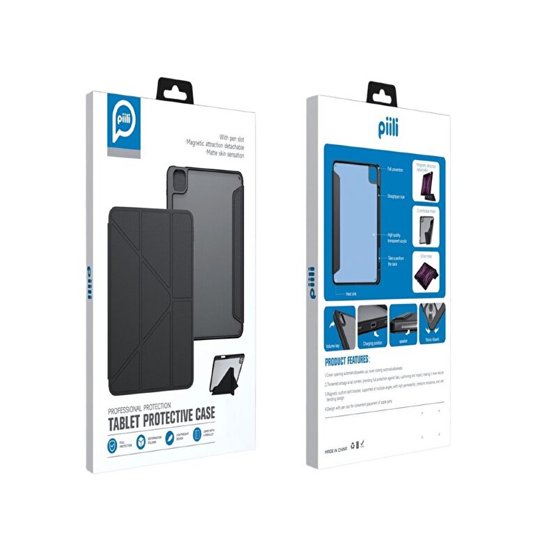 Piili Apple iPad 10.9/11 Multi Bracket Deri Kılıf 6944629187657