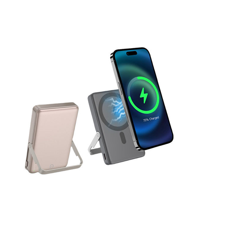 Piili Standlı MagSafe Powerbank 10.000 Mah Gold 6944629189552