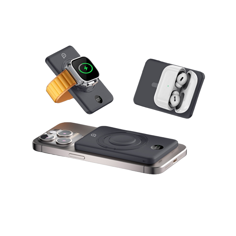 Piili Mag Ring Stand 5.000 Mah Powerbank - Gri 6944629191753