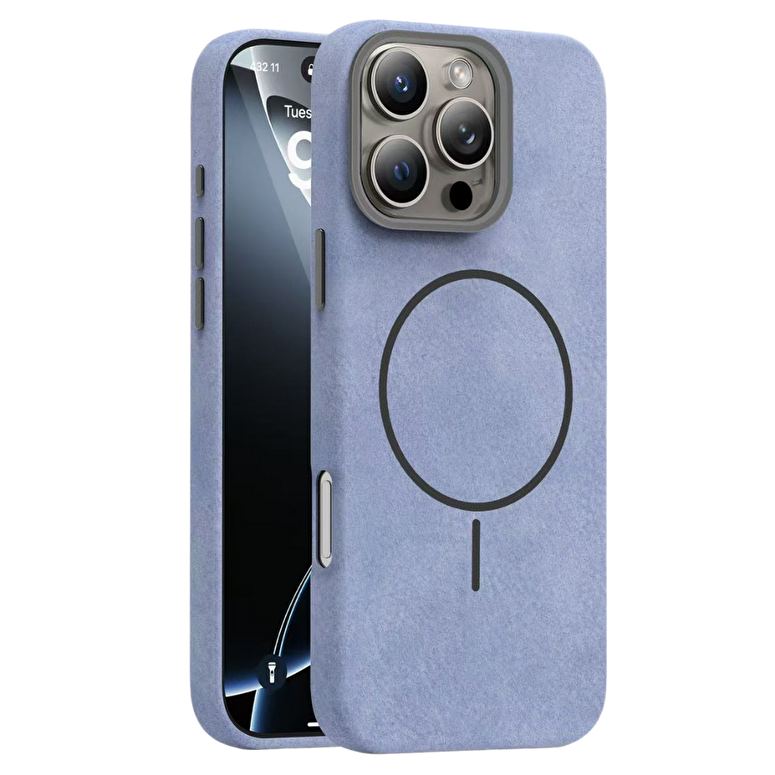 Piili iPhone 16 Pro Max Soft Magsafe Kılıf Mavi 6944629194198