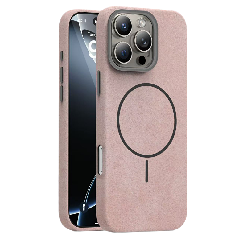Piili iPhone 16 Pro Max Soft Magsafe Kılıf Pembe 6944629194235