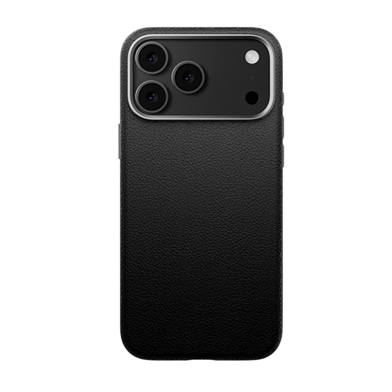Piili ıPhone 17 Pro Leather Magsafe Kılıf Siyah 6944629195416