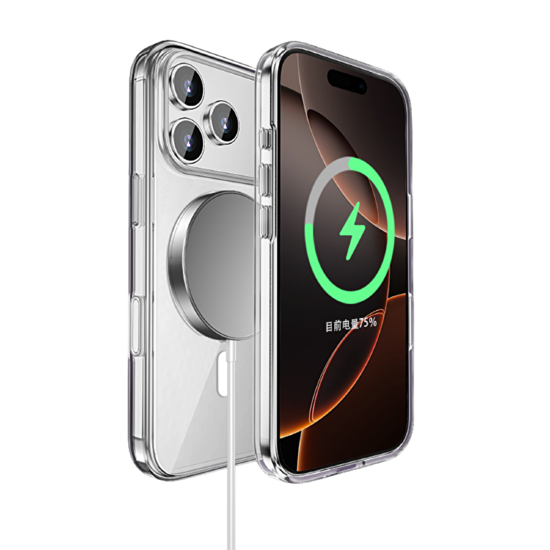 Piili iPhone 17 Pro Max Magsafe Crystal Clear Şeff 6944629197854