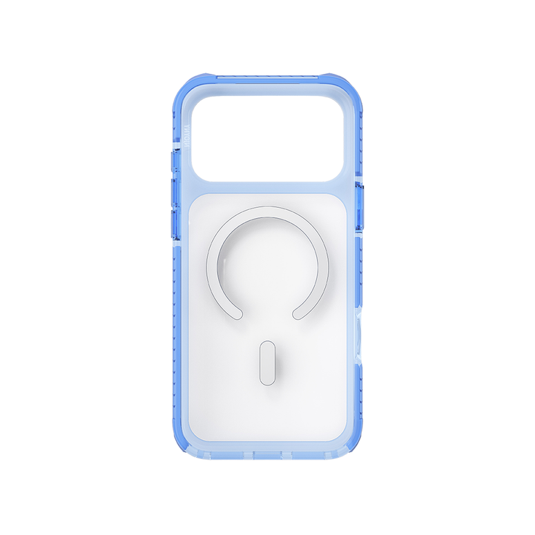 Njoyny Combat 3 Katmanlı iPhone 18 Pro MagSafe Kılıf - Buzul Mavi 6944629213639