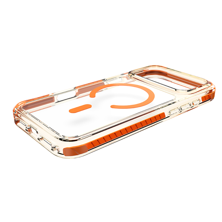 Njoyny Combat 3 Katmanlı iPhone 18 Pro MagSafe Kılıf - Turuncu 6944629213714