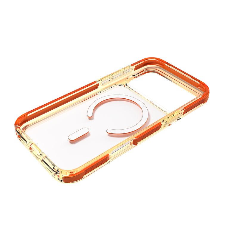  Njoyny Combat 3 Katmanlı iPhone 18 Pro Max MagSafe Kılıf - Turuncu 6944629213738