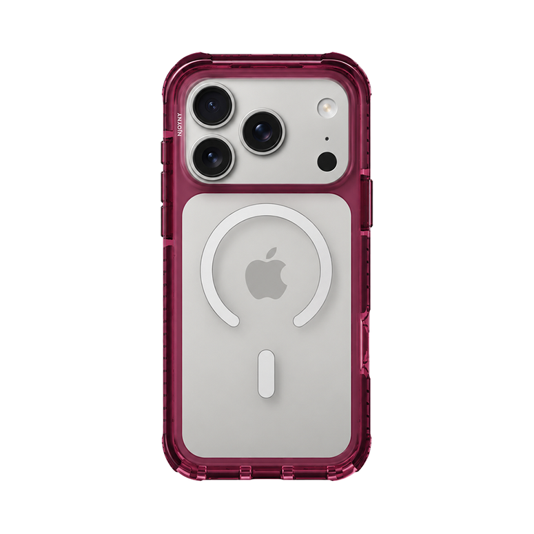  Njoyny Combat 3 Katmanlı iPhone 18 Pro Max MagSafe Kılıf - Bordo 6944629213776