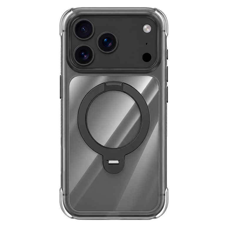 Njoyny Air Pro 2 Stand iPhone 18 Pro Max MagSafe Standlı Kılıf - Siyah 6944629213851