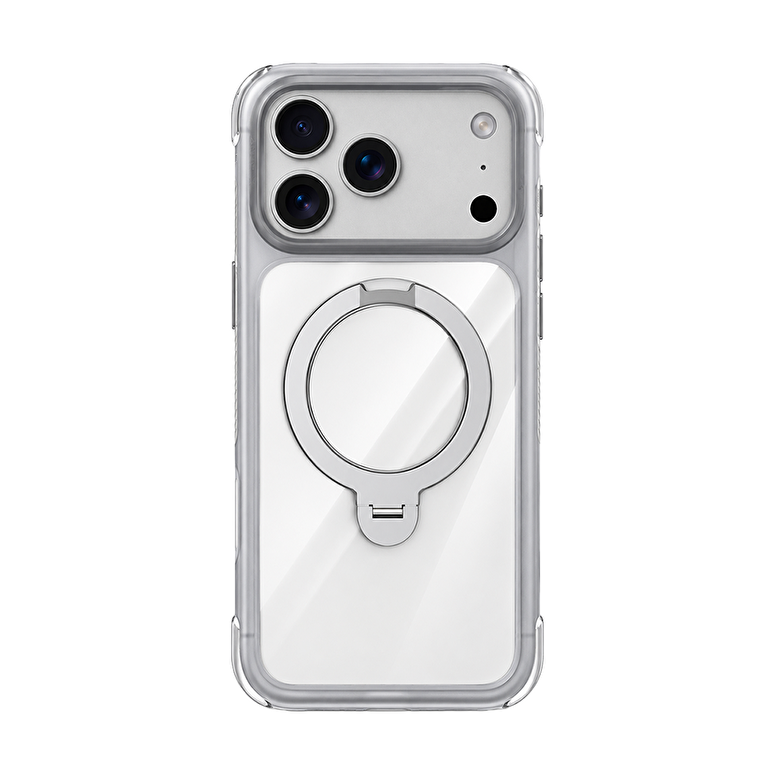 Njoyny Air Pro 2 Stand iPhone 18 Pro Max MagSafe Standlı Kılıf - Beyaz 6944629213936