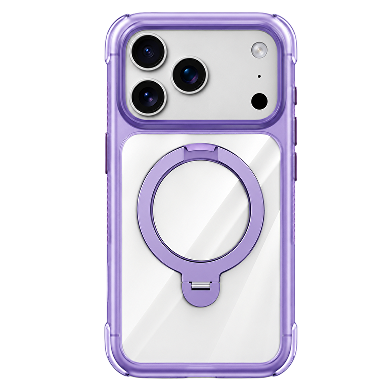 Njoyny Air Pro 2 Stand iPhone 18 Pro Max MagSafe Standlı Kılıf - Mor 6944629213974