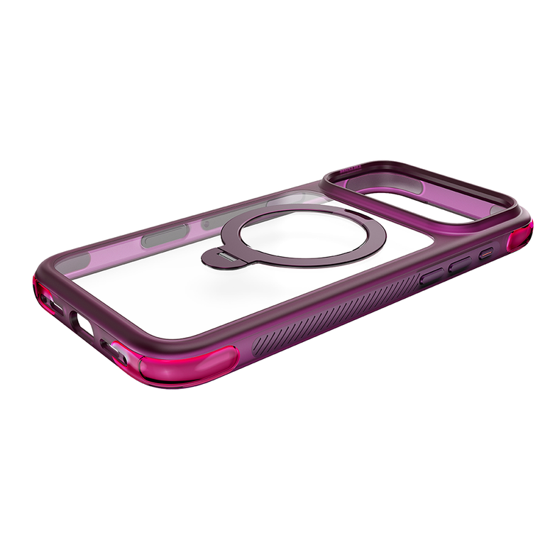 Njoyny Air Pro 2 Stand iPhone 18 Pro MagSafe Standlı Kılıf - Bordo 6944629213998