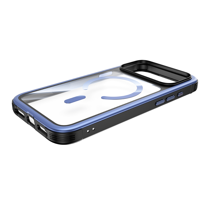 Njoyny Steel Armor iPhone 18 Pro MagSafe Kılıf - Buzul Mavi 6944629214179