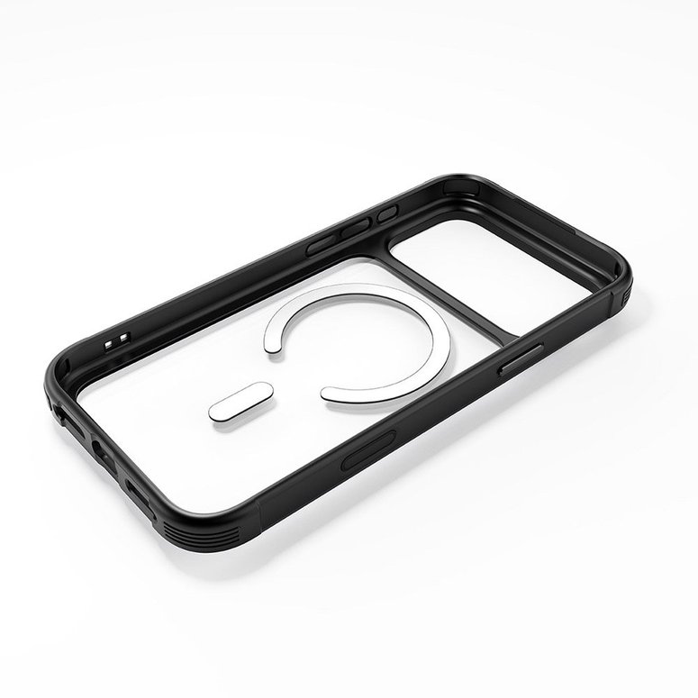 Njoyny Steel Armor iPhone 18 Pro Max MagSafe Kılıf - Siyah 6944629214216