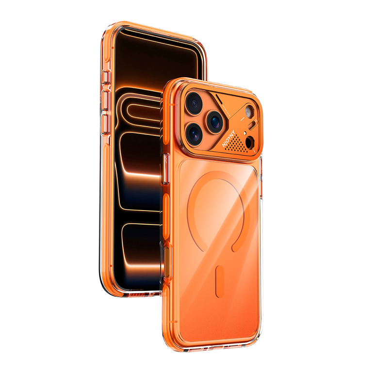 Njoyny Native Armor iPhone 18 Pro MagSafe Kılıf - Turuncu 6944629214391