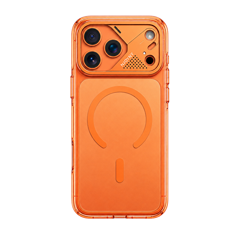 Njoyny Native Armor iPhone 18 Pro MagSafe Kılıf - Turuncu 6944629214391