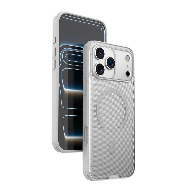  Njoyny Frosted iPhone 18 Pro Max MagSafe Kılıf - Beyaz 6944629214797