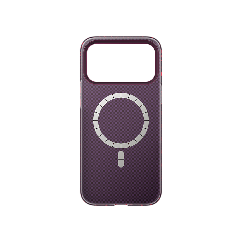 Njoyny AI Kevlar Rides iPhone 18 Pro Max MagSafe Kılıf - Bordo 6944629214834