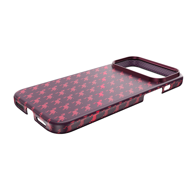 Njoyny AI Kevlar Rides iPhone 18 Pro Max MagSafe Kılıf - Bordo 6944629214834