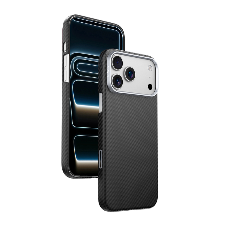 Njoyny AI Kevlar Carbon iPhone 18 Pro Max MagSafe Kılıf - Siyah 6944629214995