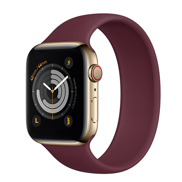 Buff Apple Watch Kordon Rubber 42/44 L - Mor 6959633412978