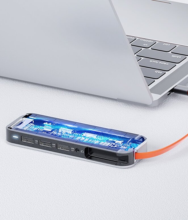 Rock Multi Fonksiyon 5 in 1 Type-C Dönüştürücü 6972626345756