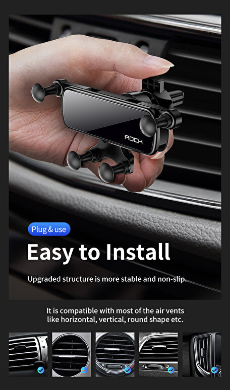 Rock Gravity Air Vent  Araç İçi iPhone Tutucu 6972626349099