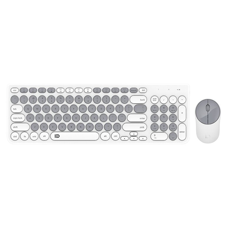 FD Kablosuz Klavye Mouse Seti 2.4 Ghz - Gri 6973709120734