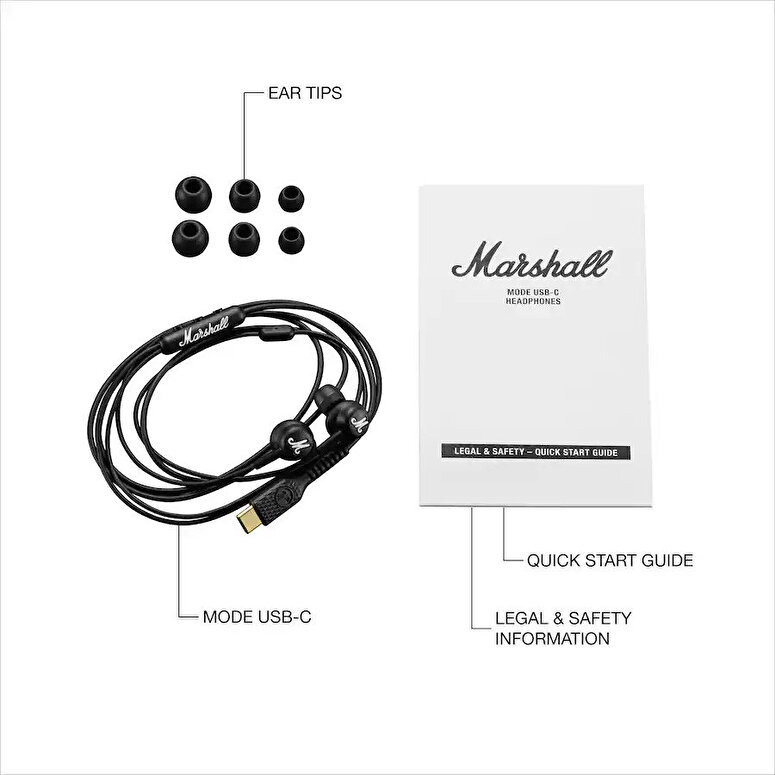 Marshall Mode USB-C, Kablolu, Siyah 7340055408882