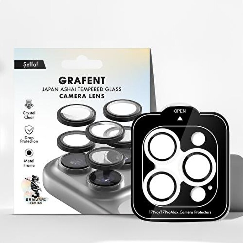 Grafent Samurai Serisi iPhone 17 Pro/ Promax Asahi Lens Koruyucu 7394090000122