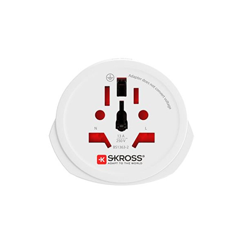 Skross World to Europe Seyahat Adaptörü (Beyaz) 7640166320111