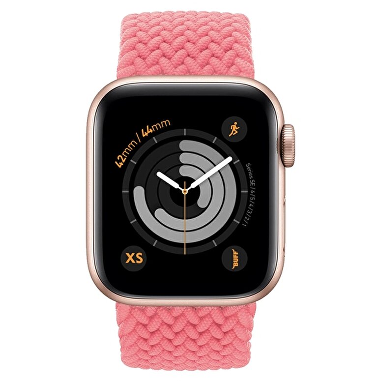 Buff Apple Watch Bands Braided 42/44 XS - Pembe 8682750457901