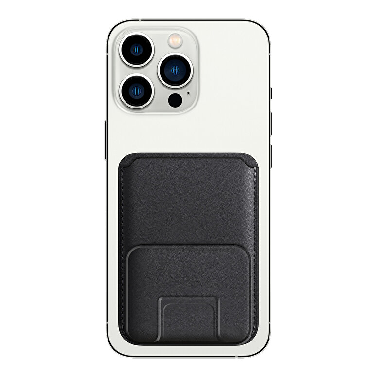 Buff iPhone WalletMag Stand Deri Cüzdan - Siyah 8683548210746