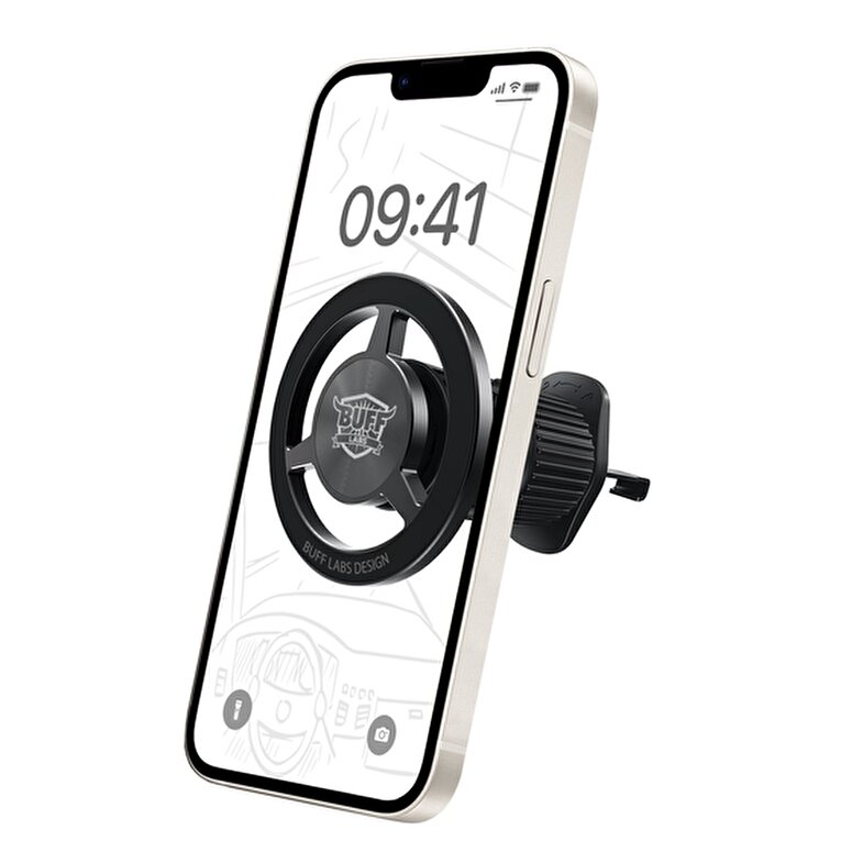 Buff Magsafe Uyumlu Kancalı Araç Tutucu -  Siyah 8683548211781