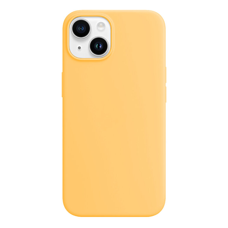 Buff iPhone 14 Rubber Fit Kılıf - Sarı 8683548214188