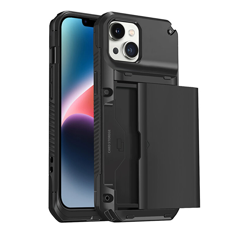 Buff iPhone 14 Slide Armor Kılıf - Siyah 8683548214652