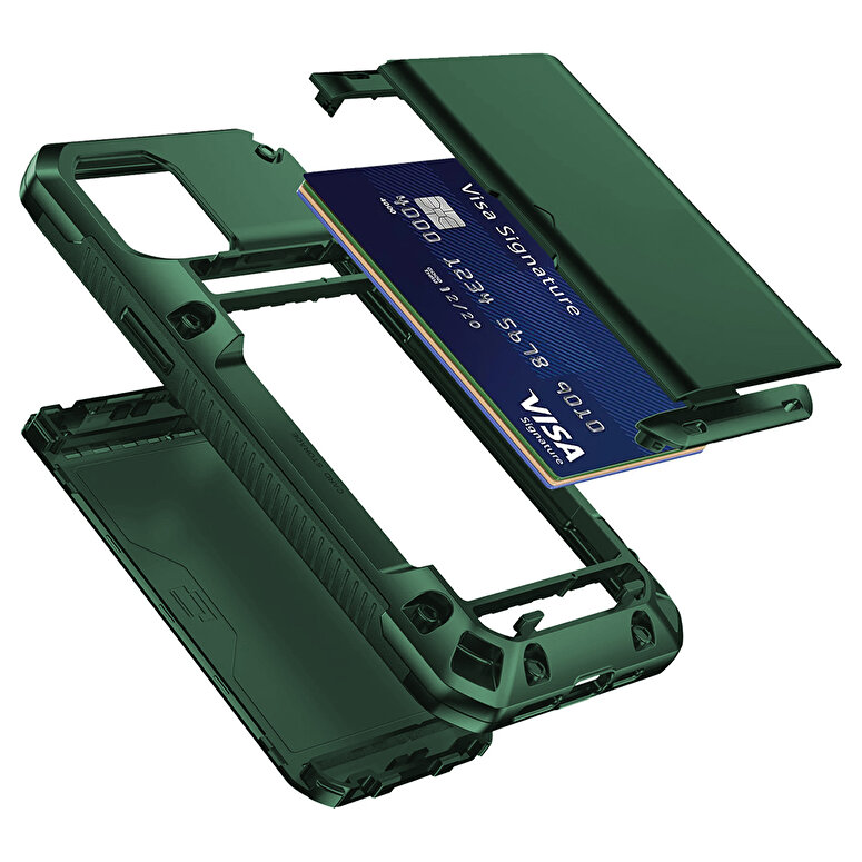 Buff iPhone 14 Slide Armor Kılıf - Yeşil 8683548214669