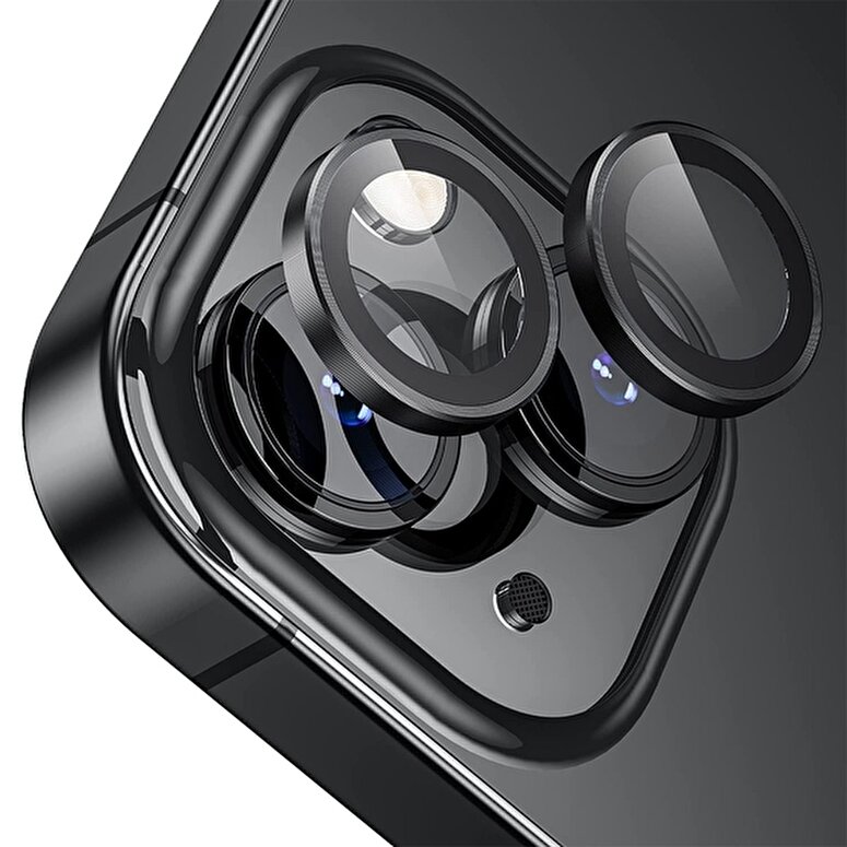 Buff iPhone 14/Plus Metal Lens Koruyucu-Siyah 8683548215109