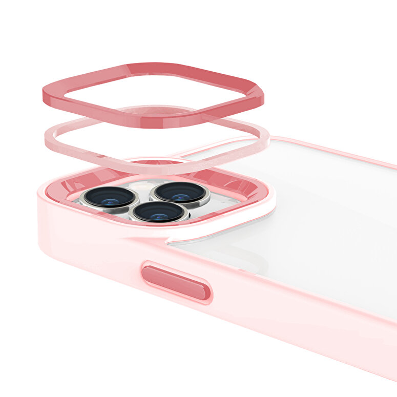 Buff iPhone 15 Pro Max New Air Bumper Kılıf Pink 8683548217301