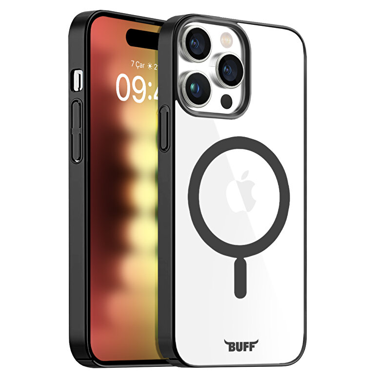 Buff iPhone 15 Pro MagSafe Slim Fit Kılıf Black 8683548217929
