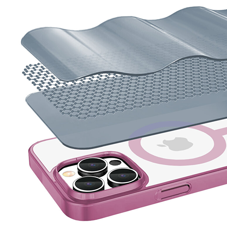 Buff iPhone 15 Pro MagSafe Slim Fit Kılıf Pink 8683548217981