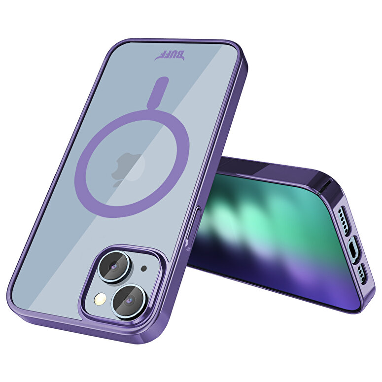 Buff iPhone 15 Plus MagSafe Slim Fit Kılıf Purple 8683548218018