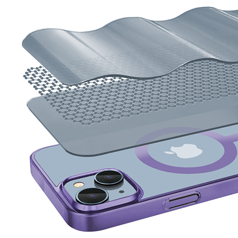 Buff iPhone 15 MagSafe Slim Fit Kılıf Purple 8683548218087