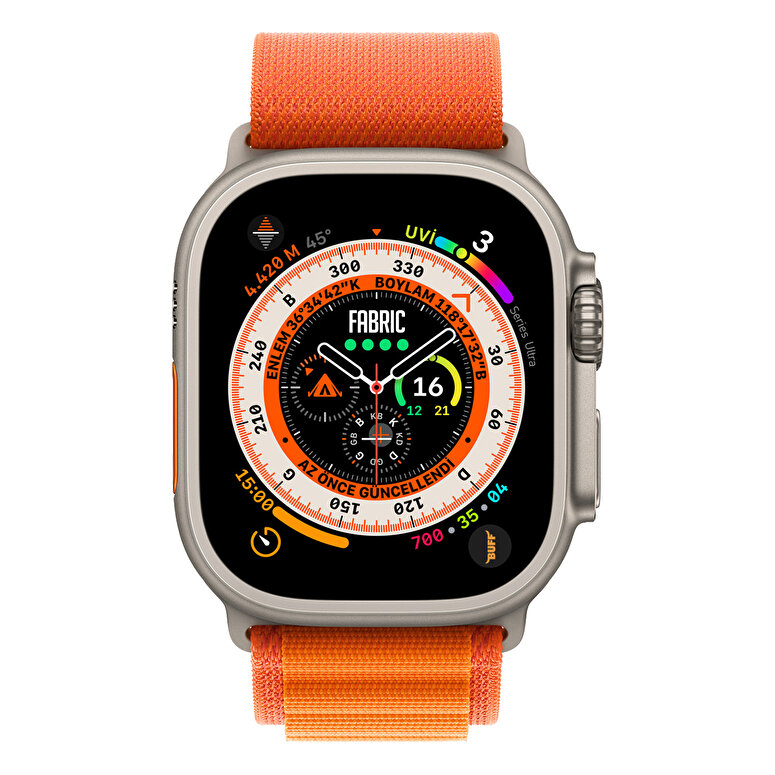Buff Apple Watch Fabric Band 49 mm - Turuncu 8683548218162