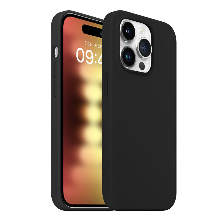 Buff iPhone 15 Pro Rubber Fit Kılıf Black 8683548218568