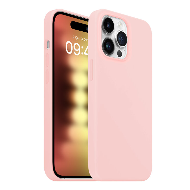 Buff iPhone 15 Pro Rubber Fit Kılıf Pink 8683548218612