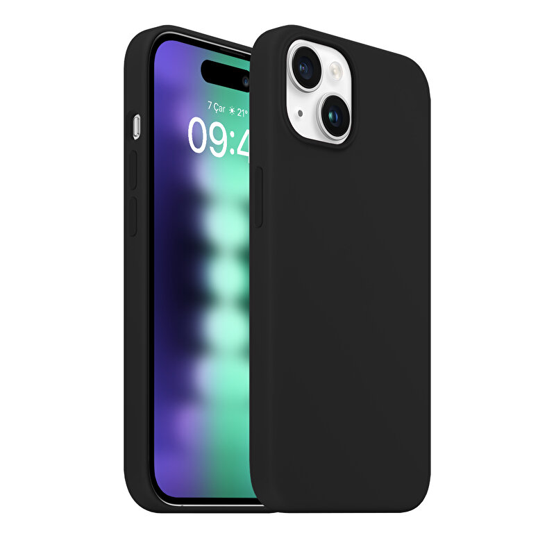 Buff iPhone 15 Plus Rubber Fit Kılıf Black 8683548218650