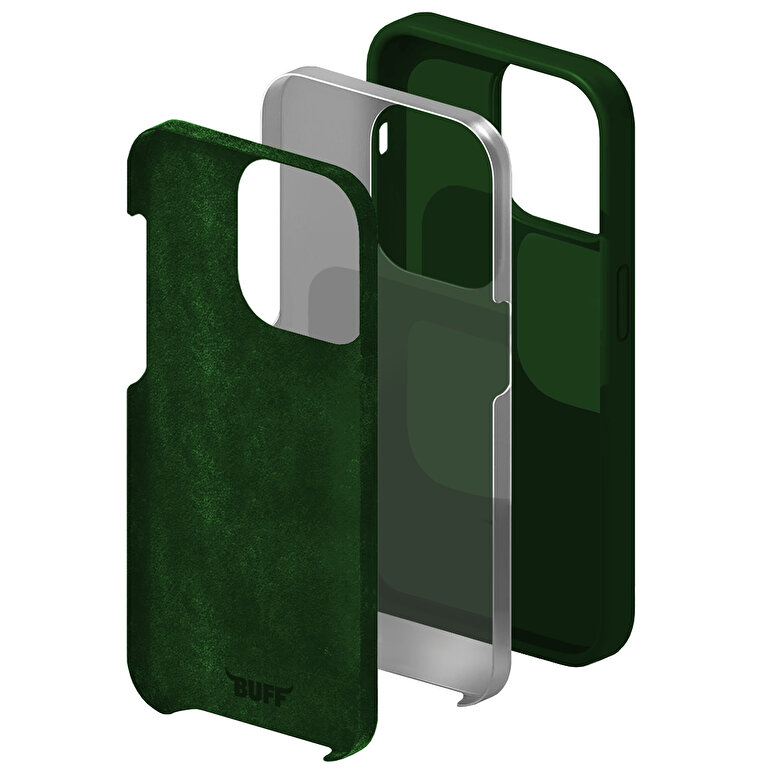 Buff iPhone 15 Rubber Fit Kılıf - Yeşil 8683548218773