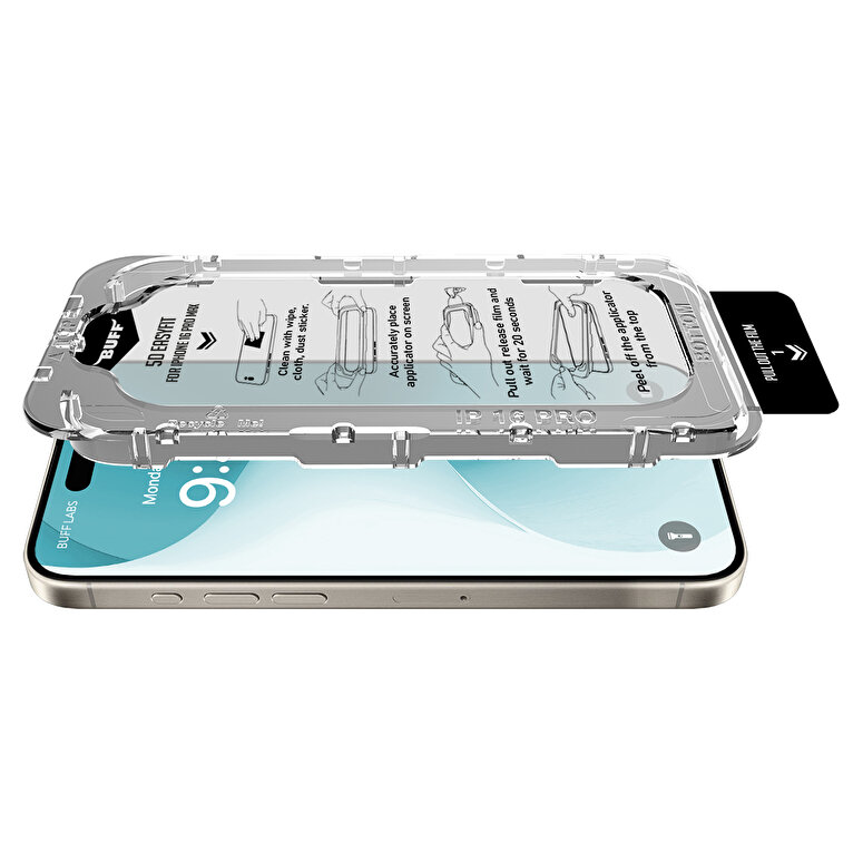Buff iPhone 16 5D Glass EasyFit Ekran Koruyucu 8684387701808